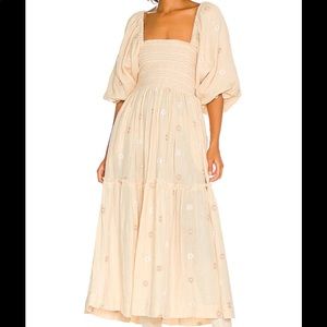 FREE SHIPPING - Free people Dahlia Embroidered maxi dress